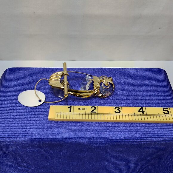 Crystal Delight 24K Gold Plated Owl Suncatcher Austrian Crystals Suction Cup VTG - Picture 8 of 8